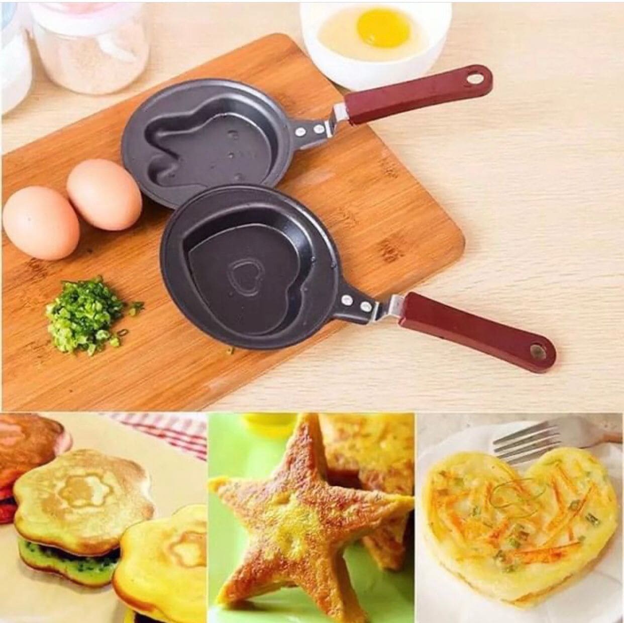 Mini Egg Frying Pan, Star Heart Strawberry Breakfast Egg mold, Fried Egg Pancake Mold, Non-Stick Egg Pancake Omelet Mini Frying Pan, Mini Cookware Black Non Stick Pan Mini Egg Frying Pan, Star Heart Strawberry Breakfast Egg mold, Fried Egg Pancake Mold, Non-Stick Egg Pancake Omelet Mini Frying Pan, Mini Cookware Black Non Stick Pan